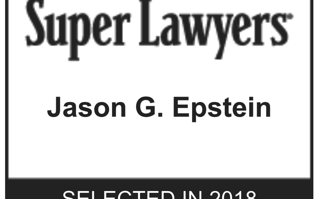 Jason Epstein Named Washington State Super Lawyer 2018