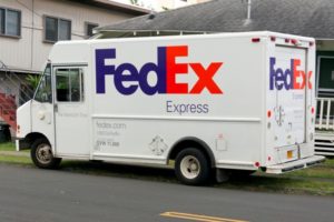 Camión de reparto FedEx