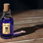 Bottle of poison that caused chemical exposure